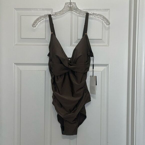Calvin Klein Platinum One Piece Compression Swimsuit NWT